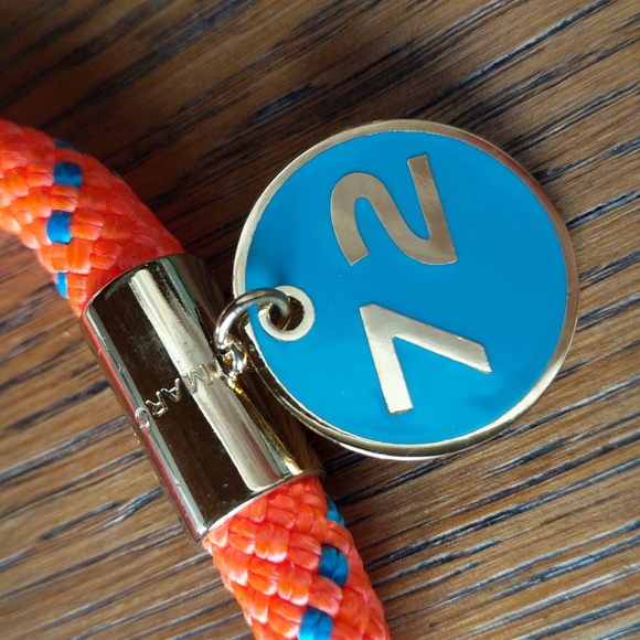 NWOT Marc By Marc Jacobs Nylon and Golden Brass 72 Location Bangle - Picture 5 of 10